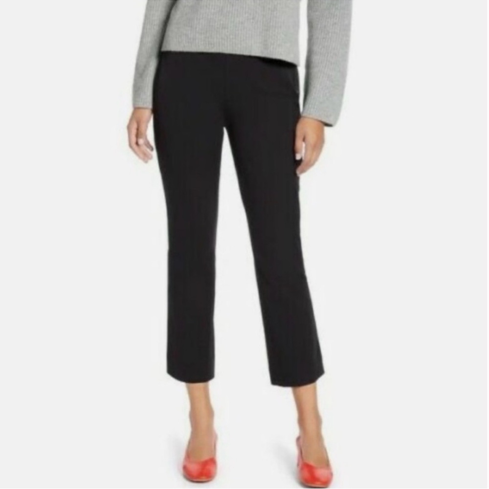 Everlane Black Kick Crop Pants Side Zip Minimalist Work Pants Size 12